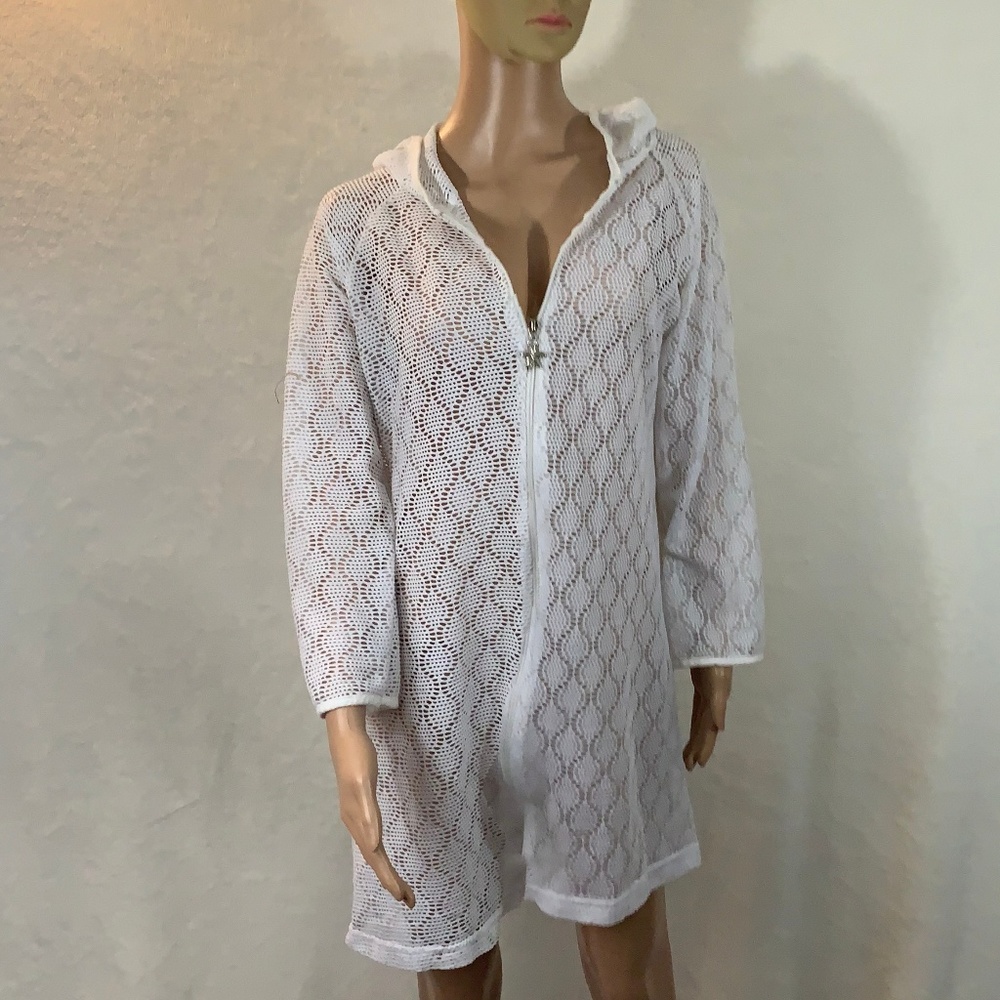 Jordan Taylor women cardigan white size M zipper